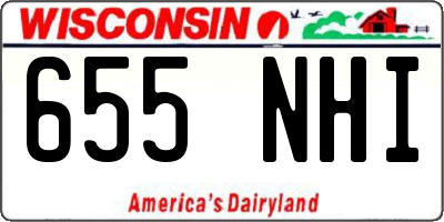 WI license plate 655NHI