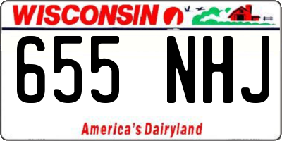 WI license plate 655NHJ