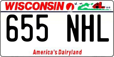 WI license plate 655NHL