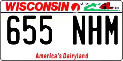 WI license plate 655NHM