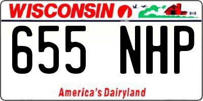 WI license plate 655NHP