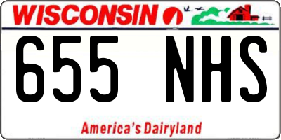 WI license plate 655NHS