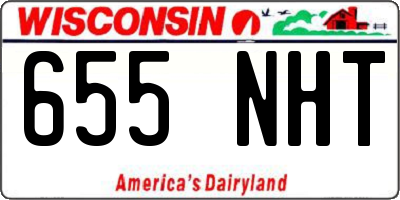 WI license plate 655NHT