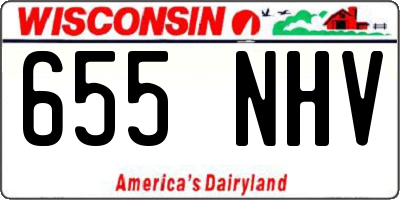 WI license plate 655NHV