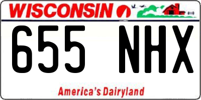 WI license plate 655NHX