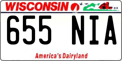 WI license plate 655NIA