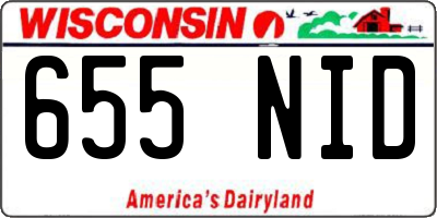 WI license plate 655NID