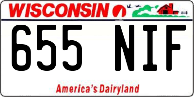 WI license plate 655NIF