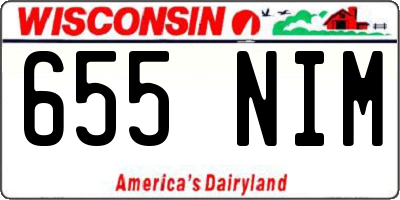 WI license plate 655NIM