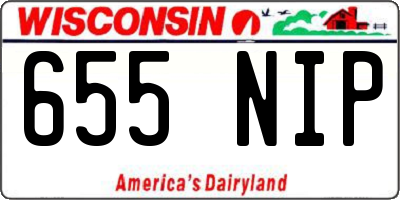WI license plate 655NIP