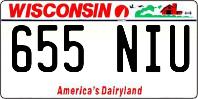 WI license plate 655NIU