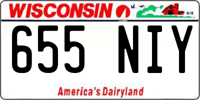 WI license plate 655NIY
