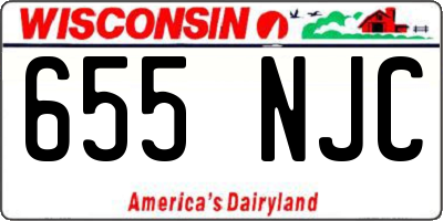 WI license plate 655NJC