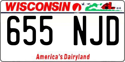 WI license plate 655NJD