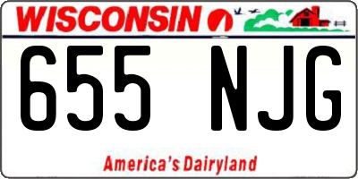WI license plate 655NJG