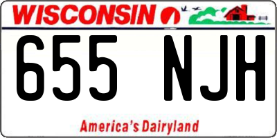 WI license plate 655NJH