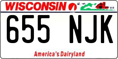 WI license plate 655NJK