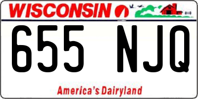 WI license plate 655NJQ