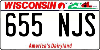 WI license plate 655NJS