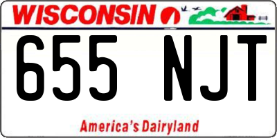 WI license plate 655NJT
