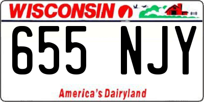 WI license plate 655NJY