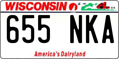 WI license plate 655NKA