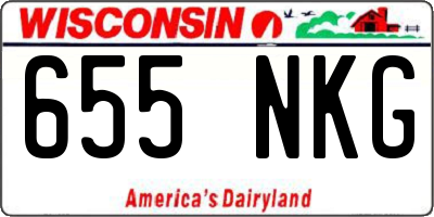 WI license plate 655NKG