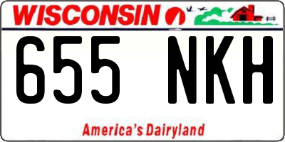 WI license plate 655NKH