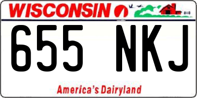 WI license plate 655NKJ