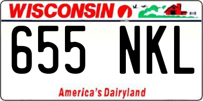 WI license plate 655NKL