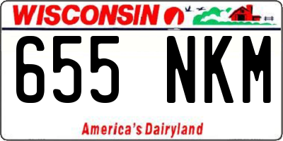 WI license plate 655NKM