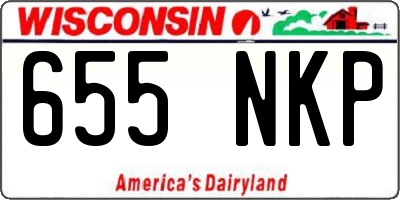 WI license plate 655NKP