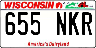 WI license plate 655NKR
