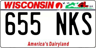 WI license plate 655NKS