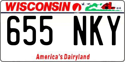 WI license plate 655NKY
