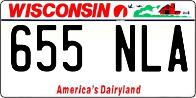 WI license plate 655NLA