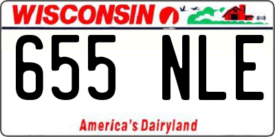 WI license plate 655NLE