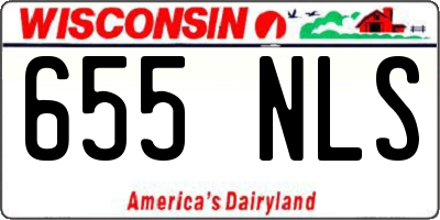 WI license plate 655NLS