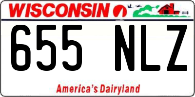 WI license plate 655NLZ