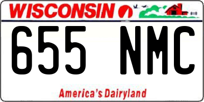 WI license plate 655NMC