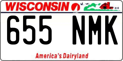 WI license plate 655NMK