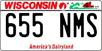 WI license plate 655NMS