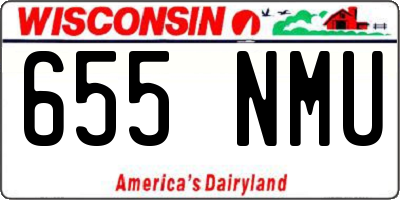 WI license plate 655NMU