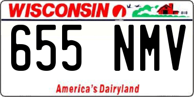 WI license plate 655NMV