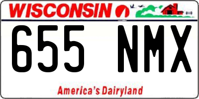 WI license plate 655NMX