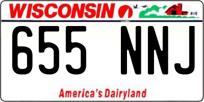 WI license plate 655NNJ