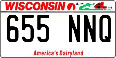 WI license plate 655NNQ