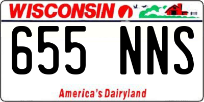 WI license plate 655NNS