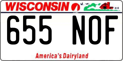 WI license plate 655NOF