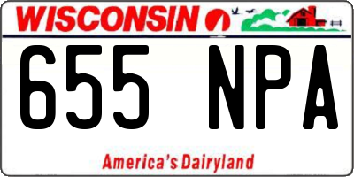 WI license plate 655NPA